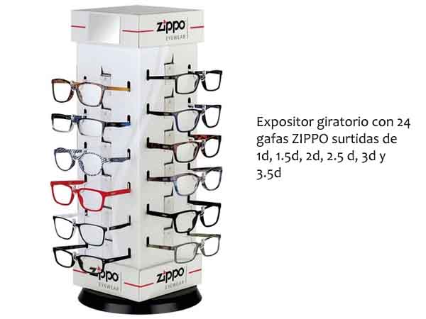 Expositor con 24 gafas ZIPPO - Click en la imagen para cerrar